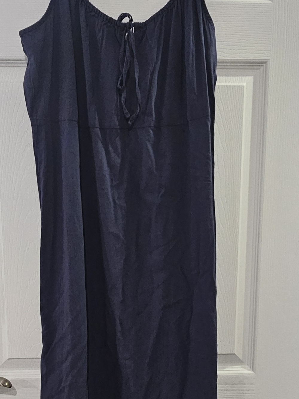 Old Navy Navy Maxi Dress with Tie Neck